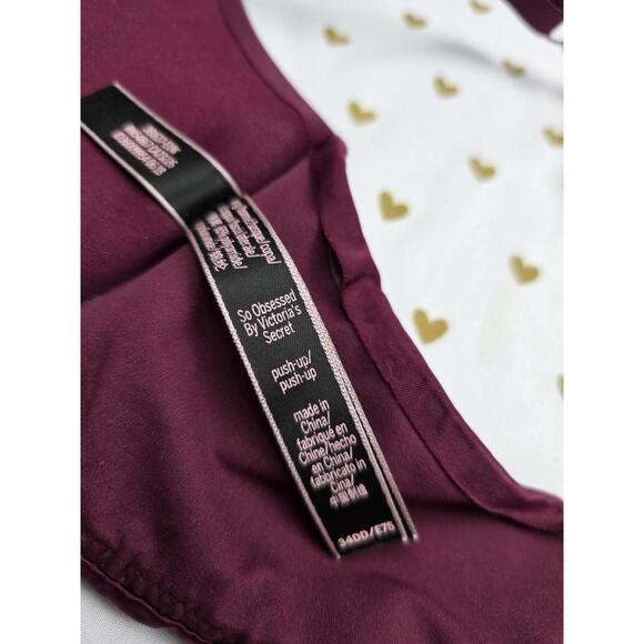 Victorias Secret SO OBSESSED Push Up Bra Racerback Front Close 34DD - Picture 4 of 5